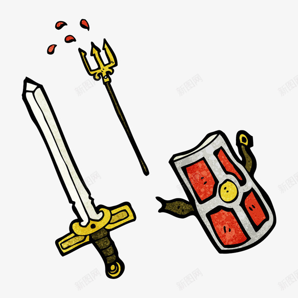 骑士的装备png免抠素材_88icon https://88icon.com 剑 卡通手绘 士兵 战争 武器 盾 矛 防具 骑士 鲜血