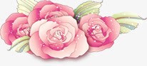 粉色手绘唯美卡通插画花朵素材