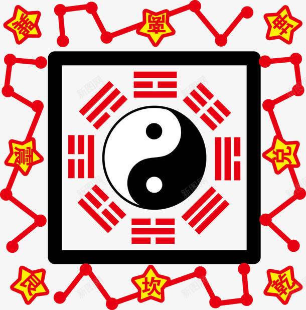 姻缘八卦图矢量图ai免抠素材_88icon https://88icon.com 八卦图 八卦盘 姻缘 形状 易经八卦罗盘 矢量图 矢量素材 红色 红色八卦图