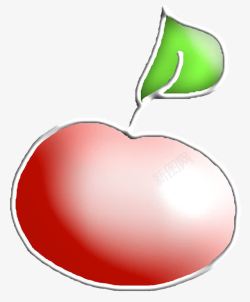 卡通手绘红苹果素材