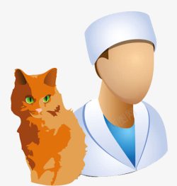 宠物医生与猫素材
