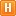 H5背景素材橙色的大写字母H图标图标