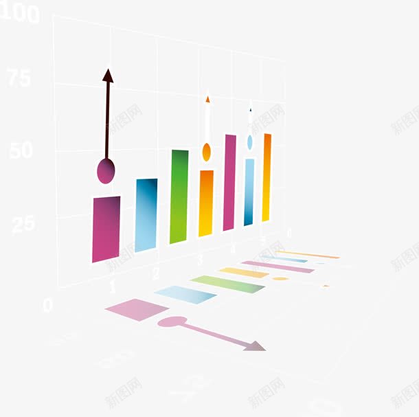 坐标图表矢量图eps免抠素材_88icon https://88icon.com ppt 图表 彩色 数据 矢量图