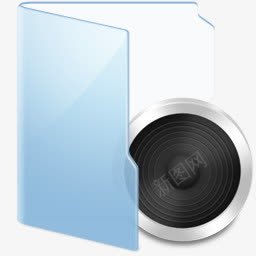 MUSIC蓝色文件夹音频图标图标