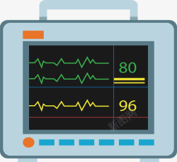 心电图检查矢量图素材