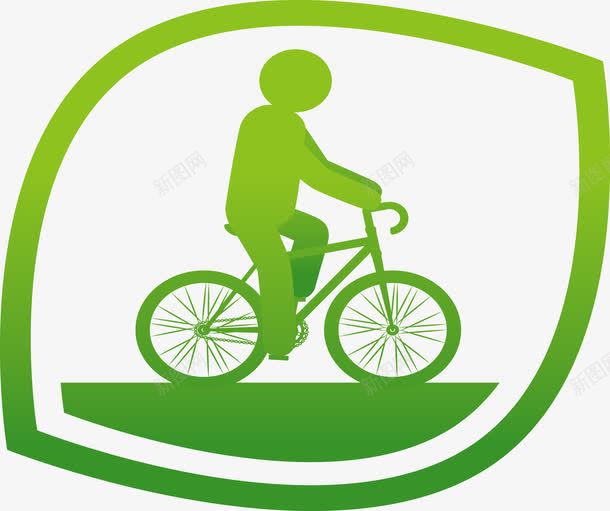 绿色环保自行车png免抠素材_88icon https://88icon.com 健康 出行 绿色 自行车 锻炼