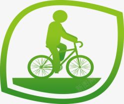 绿色环保自行车素材