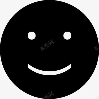 表情符号填充微笑的表情符号的黑色图标图标