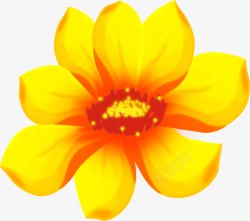 手绘黄色花卉十字绣素材