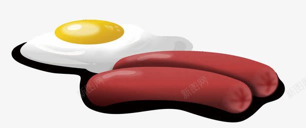 荷包蛋香肠png免抠素材_88icon https://88icon.com PNG PNG免费下载 PNG图片 卡通 早餐 早饭 荷包蛋 香肠