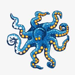 海洋怪物蓝色花纹海洋生物水母高清图片