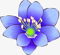 中秋节蓝色花朵包装素材