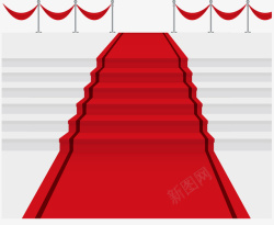 盛大典礼红色地毯矢量图素材