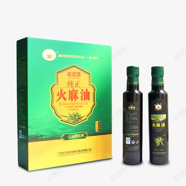 延年鸿火麻油png免抠素材_88icon https://88icon.com 产品实物 包装 绿色健康 食用油