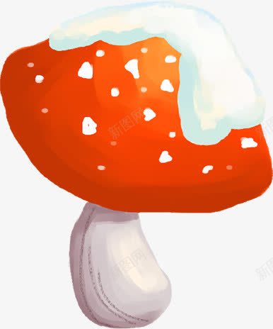 橙色蘑菇冬季景观png免抠素材_88icon https://88icon.com 冬季 景观 橙色 蘑菇
