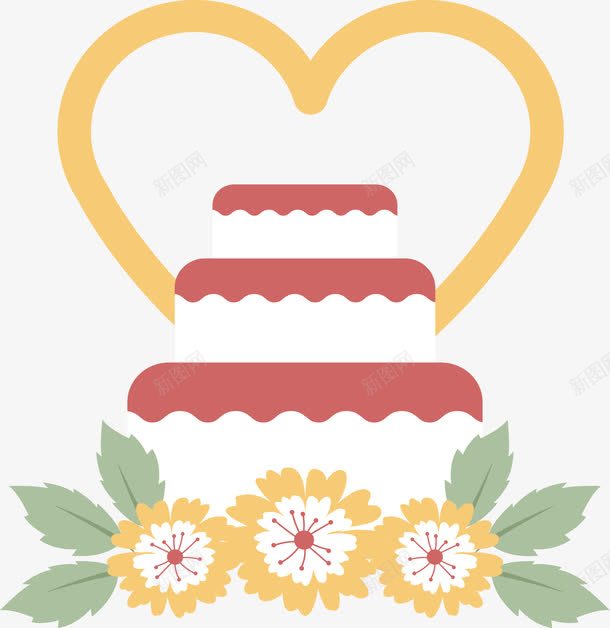 白色的婚礼蛋糕png免抠素材_88icon https://88icon.com 奶油蛋糕 爱心装饰 白色蛋糕 花朵边框