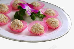 小吃麦香丸子素材