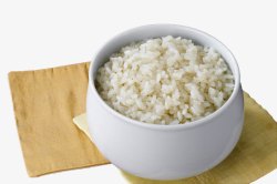 一碗白色蒸大米饭素材