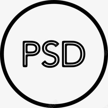 PSD在圆轮廓图标图标