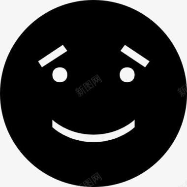 表情符号填充微笑的表情符号的黑色图标图标
