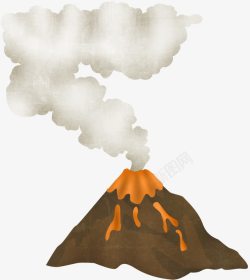 火山爆发素材