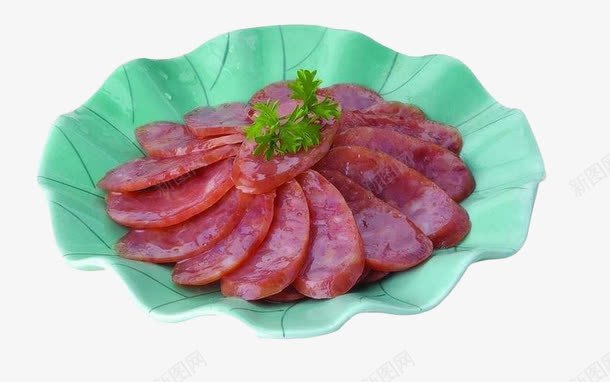 盘子中的红肠片png免抠素材_88icon https://88icon.com 火腿肠 红肠 美味的 腊肠 腌制 菜肴