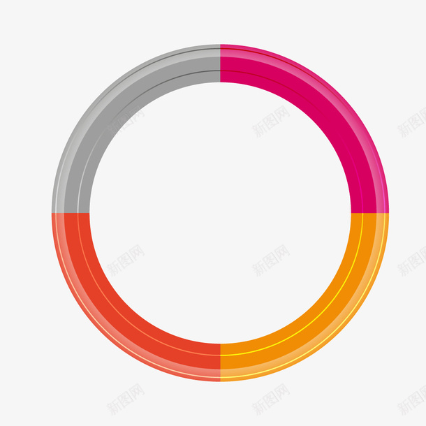 彩色圆环红黄渐变矢量图ai免抠素材_88icon https://88icon.com 圆环 彩色 渐变 红黄 矢量图
