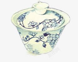青花瓷古典茶杯素材