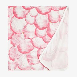 Sapling粉色玫瑰花瓣双面抱毯素材