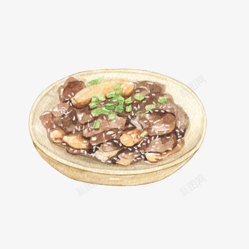 炒肉片手绘画片png免抠素材_88icon https://88icon.com 手绘美食 灰色 肉片 色彩画