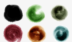 水墨笔刷矢量图素材