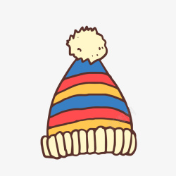 冬季彩色毛线帽子素材