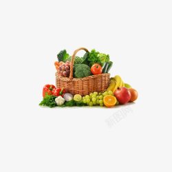 新鲜水果和蔬菜素材