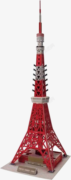 红色东京铁塔实物模型素材