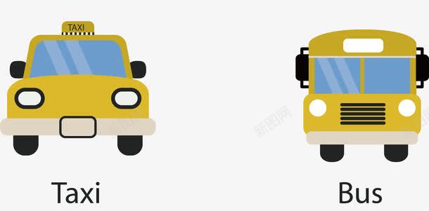 卡通交通标志png免抠素材_88icon https://88icon.com bu bus taxi 交通 交通标志 卡通