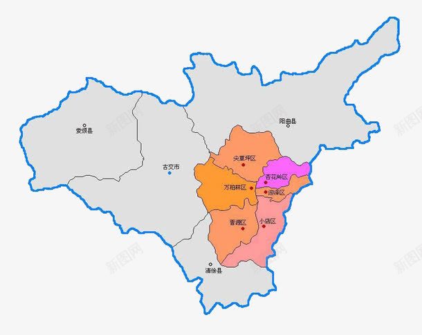 太原地图png免抠素材_88icon https://88icon.com 地图 太原 太原地图 山西地图 山西省地图