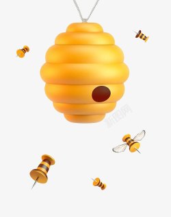 黄色蜂巢图案素材