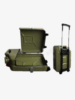 军绿色行李箱素材