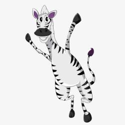 卡通跳舞大斑马素材