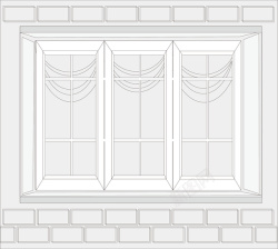 不锈钢窗门窗帘不锈钢窗窗户矢量图高清图片