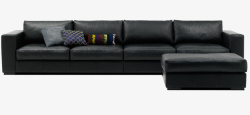 黑色高雅整套沙发素材