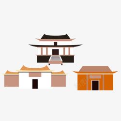 古典建筑寺庙建筑群素材