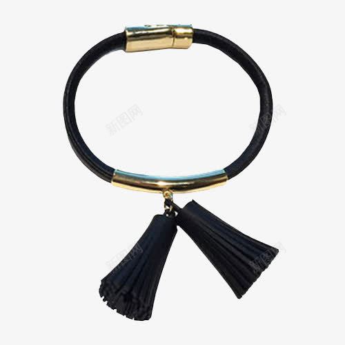 SOPHIAMOR简约手链png免抠素材_88icon https://88icon.com LEATHER SOPHIAMOR手链 TASSEL 产品实物 皮革手链 黑色流苏简约手链