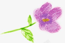紫色手绘花朵植物美景素材