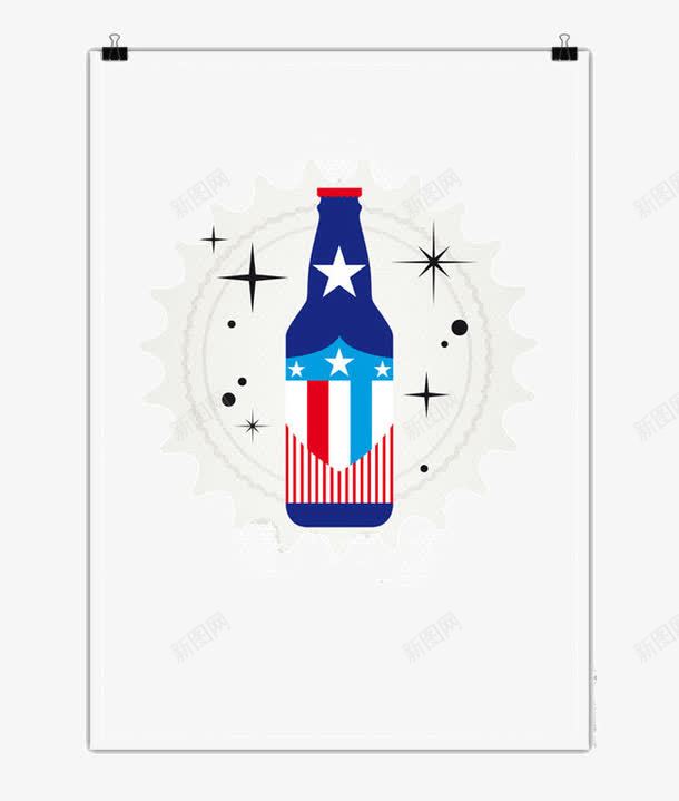 创意蓝色星星汽水瓶png免抠素材_88icon https://88icon.com 创意 包装 星星 汽水瓶 汽水罐 瓶子 艺术 蓝色