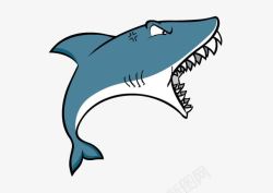 卡通鲨鱼矢量图素材