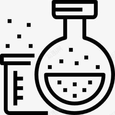 化学容器实验室图标图标