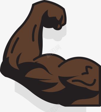 减肥强壮的黑人手臂图标图标