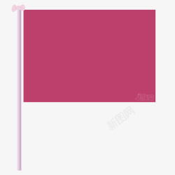 粉色质感商务可爱旗子矢量图素材