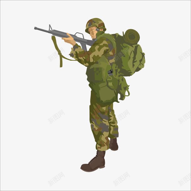 士兵png免抠素材_88icon https://88icon.com 军人 陆军